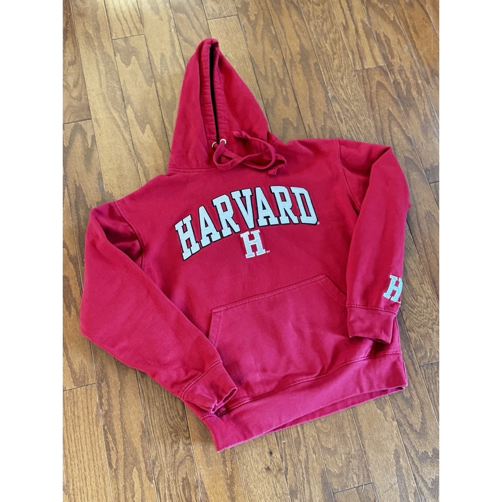 💙Harvard H University Crimson Sweatshirt Hoodie Size Small Red Pullover Comfy